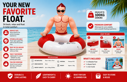 Inflatable muscle man